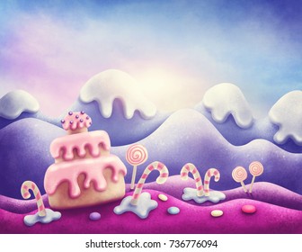 Fantasy Sweet Land In Winter