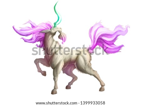 fantasy unicorn in white background