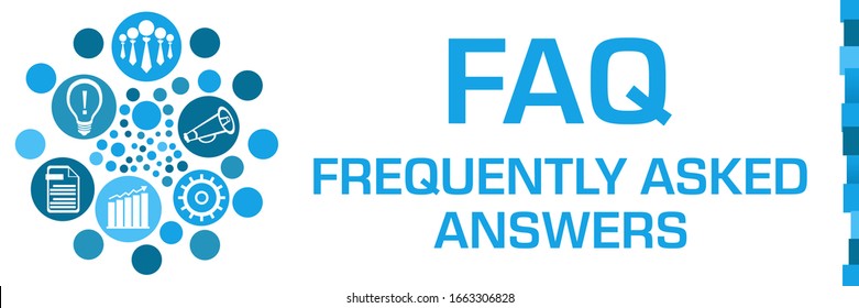 FAQ - Frequently Asked Questions concept image with text and related symbols.