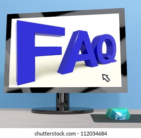 Faq On Computer Screen Showing Online Help