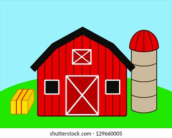 Illustration Farm Stock Vector (Royalty Free) 273824369 | Shutterstock