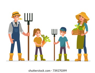 Farmer Family Stock Illustrations, Images & Vectors | Shutterstock