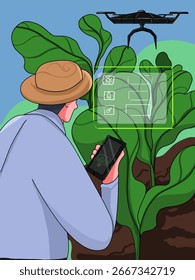 farmer using drone technology, future technology in agricultuer industry