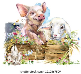 Download Watercolor Pig Images Stock Photos Vectors Shutterstock