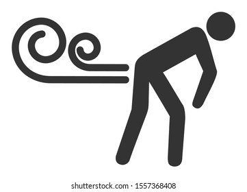 Farting Wind Raster Icon Flat Farting Stock Illustration 1557368408 ...