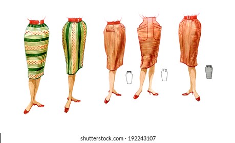 Skirt Sketch Images, Stock Photos & Vectors | Shutterstock