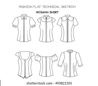 Mens Basic Tshirt Types Vector Illustrations Stock Vector (Royalty Free ...