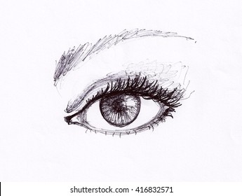Similar Images, Stock Photos & Vectors of EYE / Realistic sketch of ...