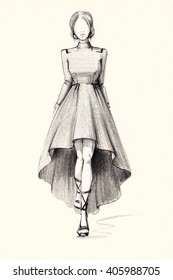 Pencil Sketches Dress Designs Images, Stock Photos ...