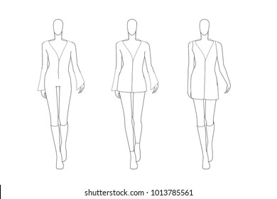 fashion designing model drawing