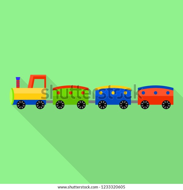 Fashion toy train icon. Flat illustration of\
fashion toy train icon for web\
design