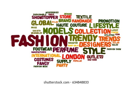 Fashion Word Cloud Stock Illustration 634848833 | Shutterstock