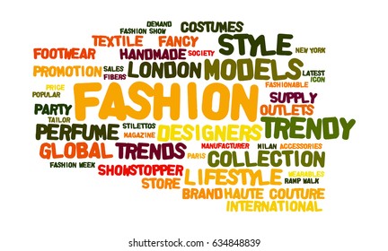 Fashion Word Cloud Stock Illustration 634848839 | Shutterstock