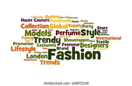 Fashion Word Cloud Stock Illustration 634972145 | Shutterstock