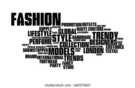 Fashion Word Cloud Stock Illustration 669279607 | Shutterstock