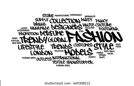 Fashion Word Cloud Stock Illustration 669308512 | Shutterstock