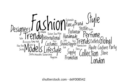 Fashion Word Cloud Stock Illustration 669308542 | Shutterstock