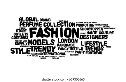 Fashion Word Cloud Stock Illustration 669308665 | Shutterstock