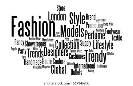 Fashion Word Cloud Stock Illustration 669346900 | Shutterstock