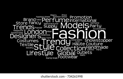 Fashion Word Cloud Stock Illustration 734261998 | Shutterstock