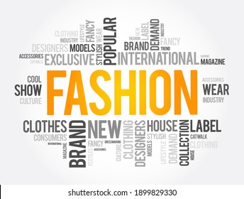 Fashion Word Cloud Collage Concept Background Stock Illustration ...