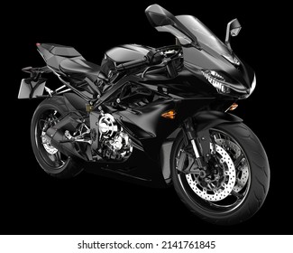 Fast bike isolated on background. 3d rendering - illustration