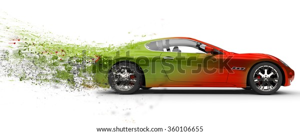 Fast car - paint peeling\
off