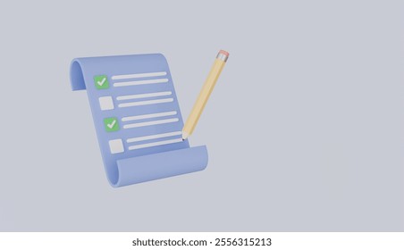 Fast checklist work project plan, Clipboard and pencil, clipboard task management todo checklist concept