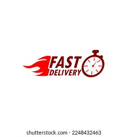 Fast delivery icon with timer isolated on white background - Powered by Shutterstock - Get 15% off with code: PIKWIZARD15