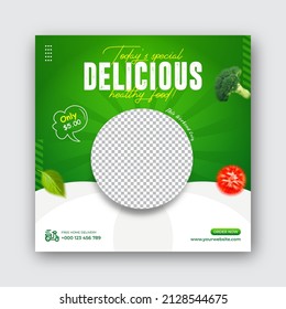 Fast food restaurant business marketing social media post or web banner template design with abstract background,Food Poster, Healthy burger and pizza online sale promotion flyer or poster. - Powered by Shutterstock