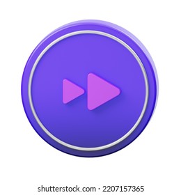 Fast Forward Button 3D Icon
