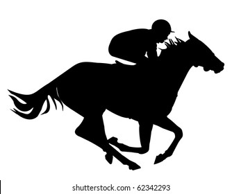 Horse Racing Silhouette Images, Stock Photos & Vectors | Shutterstock