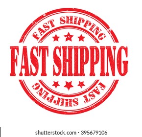Fast Shipping Stamp On A White, Bitmap