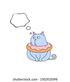 Fat Cat In A Donut