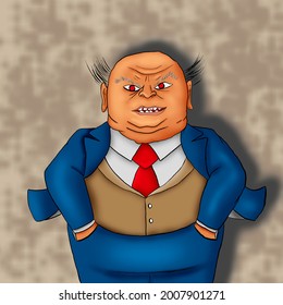 Fat Ugly Banker With Bad Face