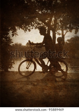 Similar – Image, Stock Photo TWO-WHEELER Human being