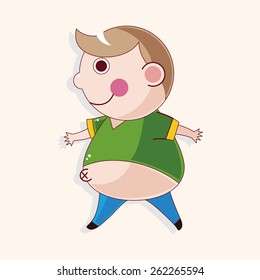 Fatty Cartoon Sticker Icon Stock Illustration 274604555 | Shutterstock
