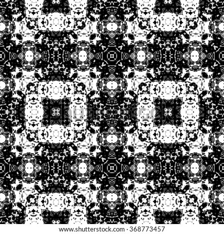Faultless abstract ornament. Seamless pattern or textures. Kaleidoscopic orient popular style in soften colors.