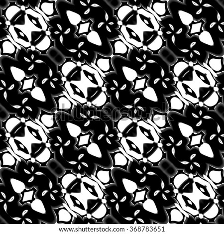 Faultless abstract ornament. Seamless pattern or textures. Kaleidoscopic orient popular style in soften colors.