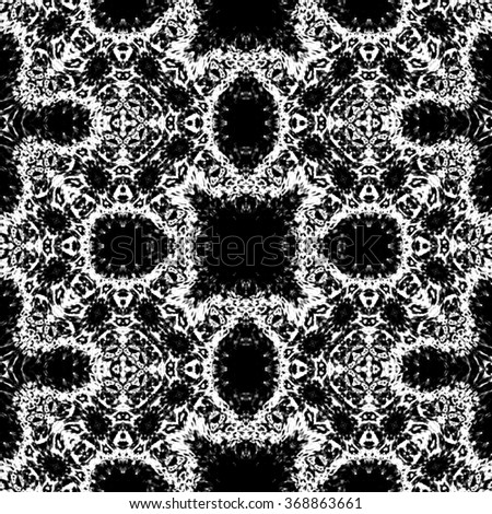 Faultless abstract ornament. Seamless pattern or textures. Kaleidoscopic orient popular style in soften colors.