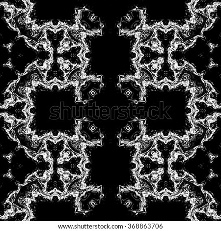 Faultless abstract ornament. Seamless pattern or textures. Kaleidoscopic orient popular style in soften colors.