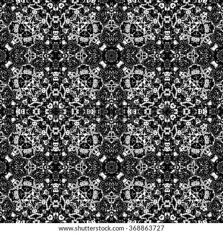 Faultless abstract ornament. Seamless pattern or textures. Kaleidoscopic orient popular style in soften colors.