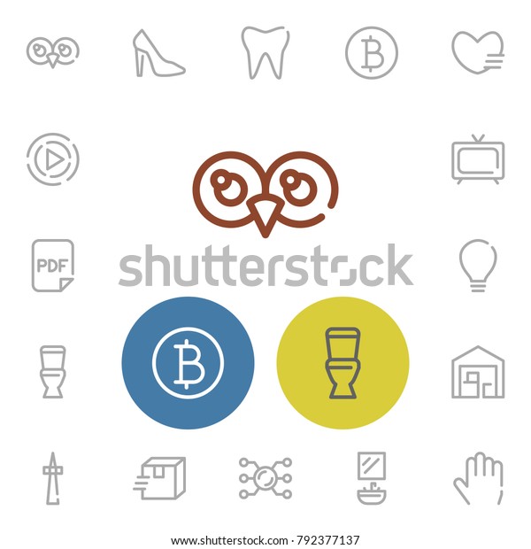 Favorite icon\
with cryptocurrency, hand, play editable symbols. Set of\
cryptocurrency, television, delivery icons and like concept.\
Editable  elements for logo app UI\
design.