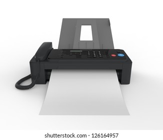 Fax Machine With Paper