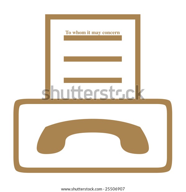 Fax Machine Symbol Stock Illustration 25506907