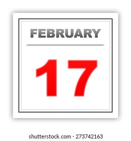 February 17. Day On The Calendar. 3d