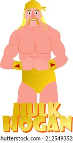 February 18,2022: Illustration Of The Famous Wrestler Hulk Hogan