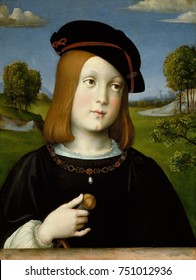 FEDERIGO GONZAGA, By Francesco Francia, 1510, Italian Renaissance Painting, Tempera On Wood. The Great Renaissance Collector Isabella DEste, Marquess Of Mantua, Commissioned This Portrait Of Her Son