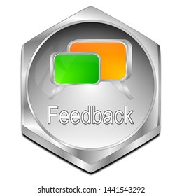 Feedback Button - 3D illustration