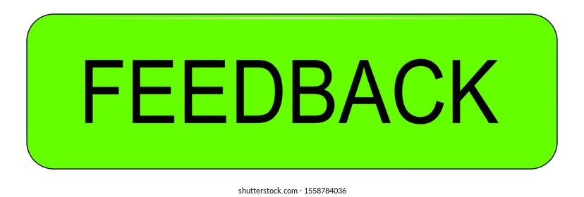 Feedback button on white background - illustration